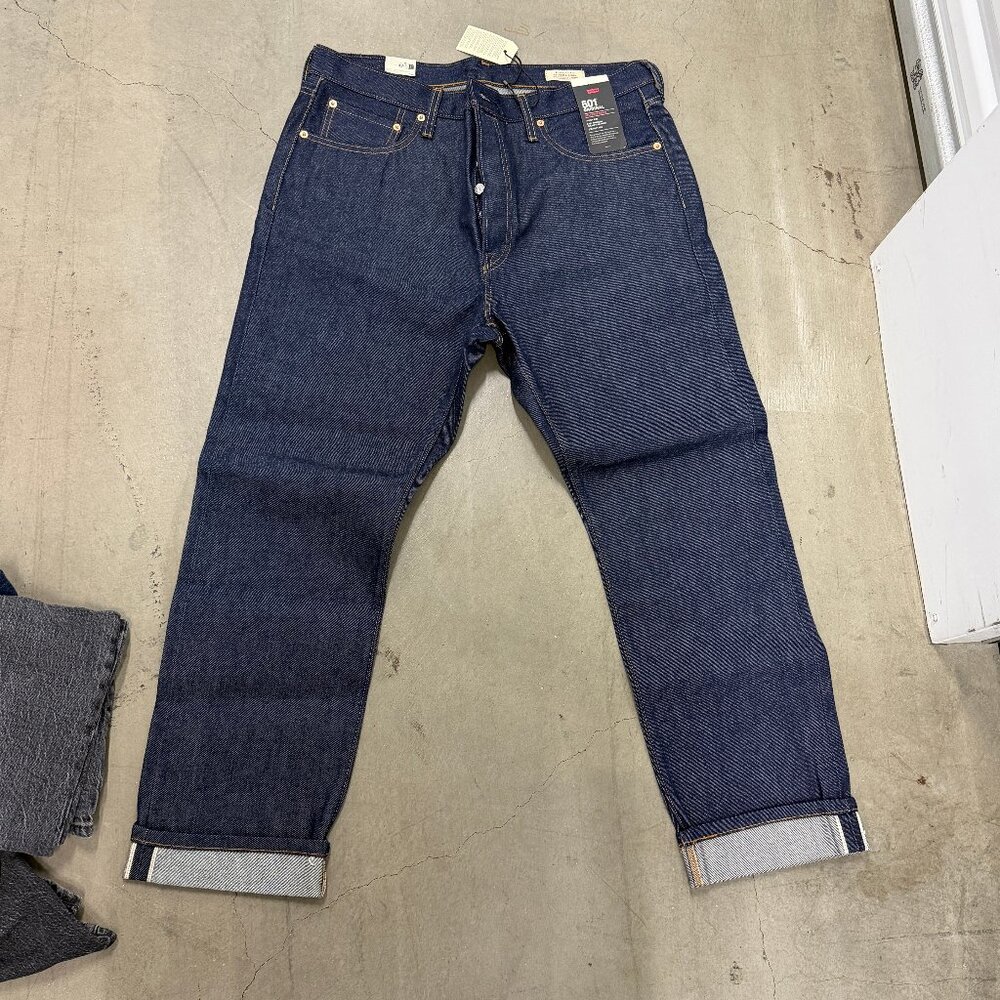 NWT Levi's 501 Original Selvedege Denim 34x30